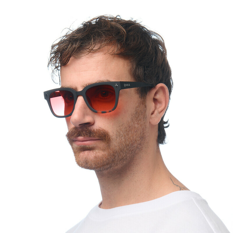 OKKIA Sol Giovanni   Havana Black (lentes rojas)