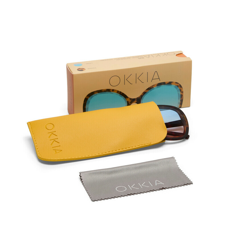 OKKIA Sol Anna Classic Havana (lentes azules/rosas)