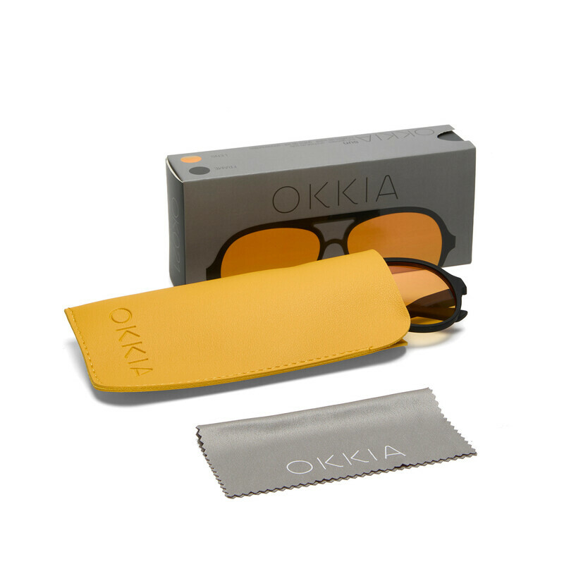 OKKIA Sol Alessio   Negro (lentes amarillas)