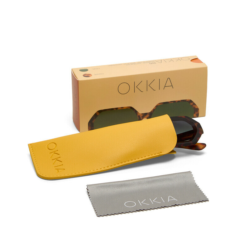 OKKIA Sol Andrea   Classic Havana (lentes verdes)