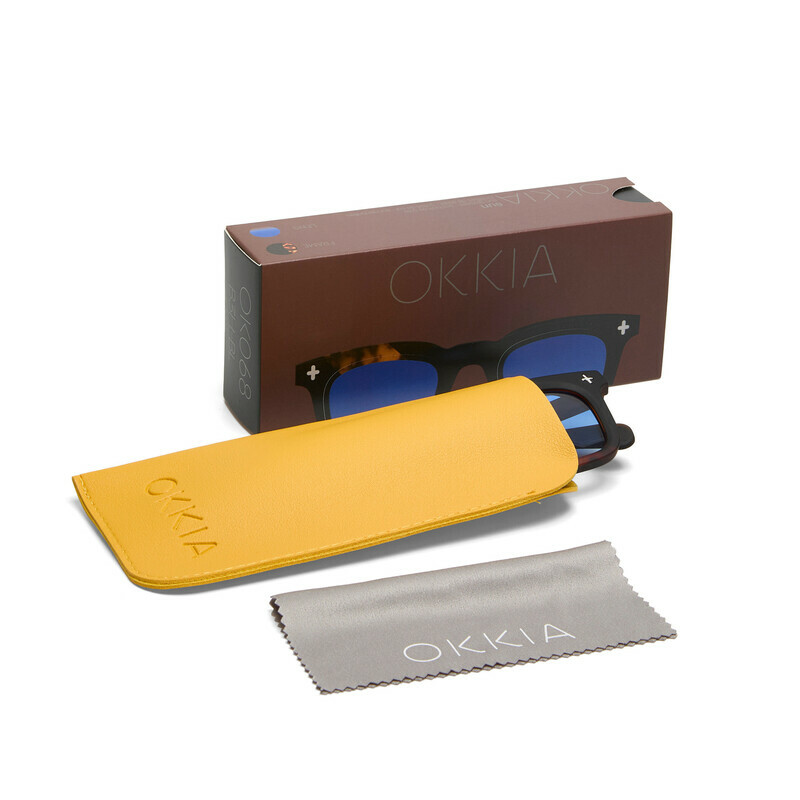 OKKIA Sun Firenze   Havana Black (blue lenses)