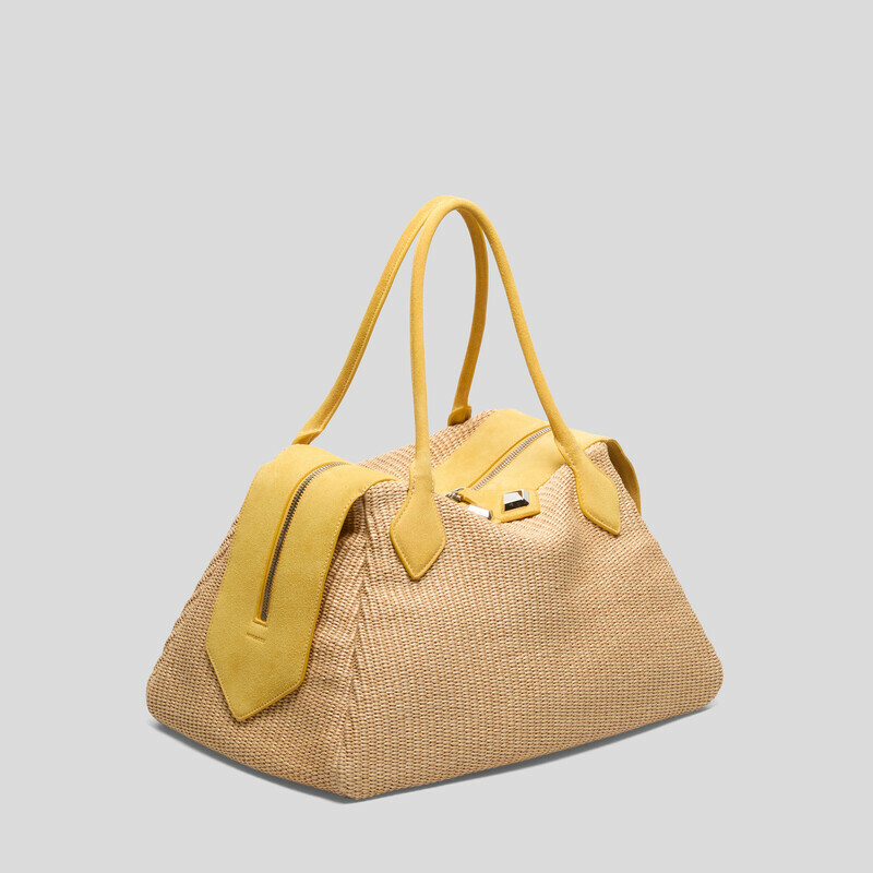 MINOBOSSI Borse ABIGAIL IN RAFIA   banana