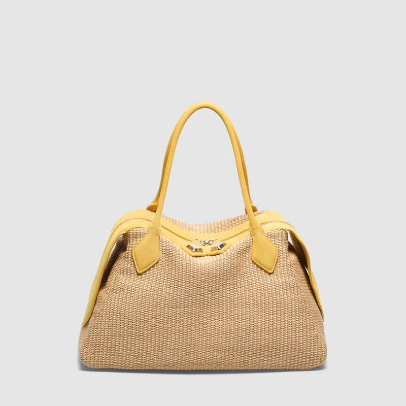 MINOBOSSI Borse ABIGAIL IN RAFIA   banana