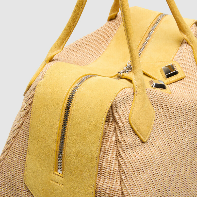 MINOBOSSI Borse ABIGAIL IN RAFIA   banana