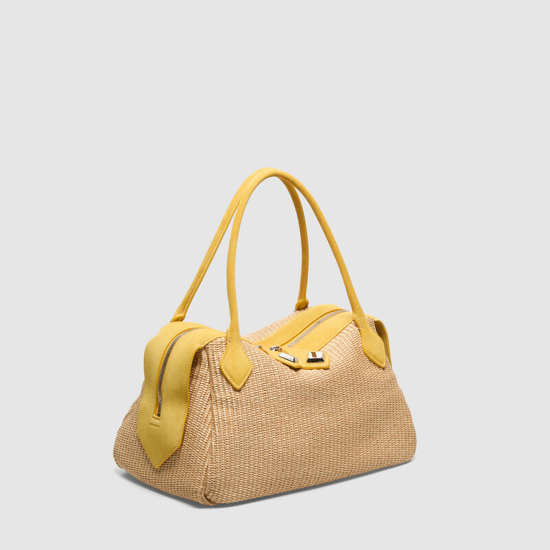 MINOBOSSI Borse ADELE IN RAFIA   banana