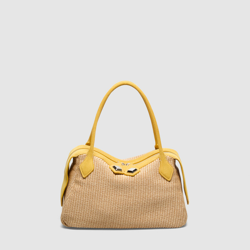 MINOBOSSI Borse ADELE IN RAFIA   banana