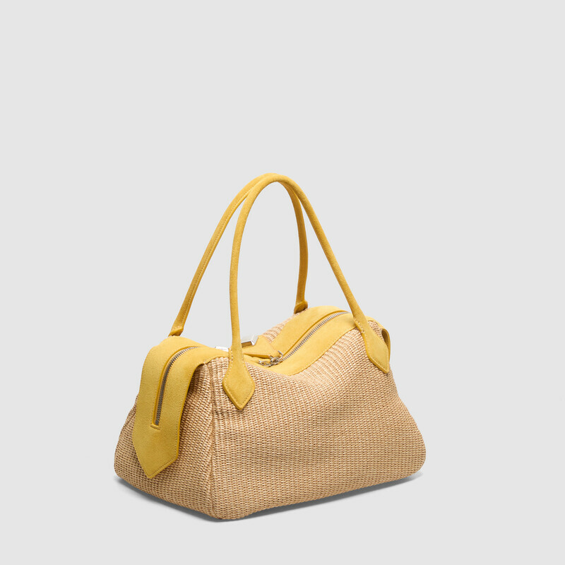 MINOBOSSI Borse ADELE IN RAFIA   banana