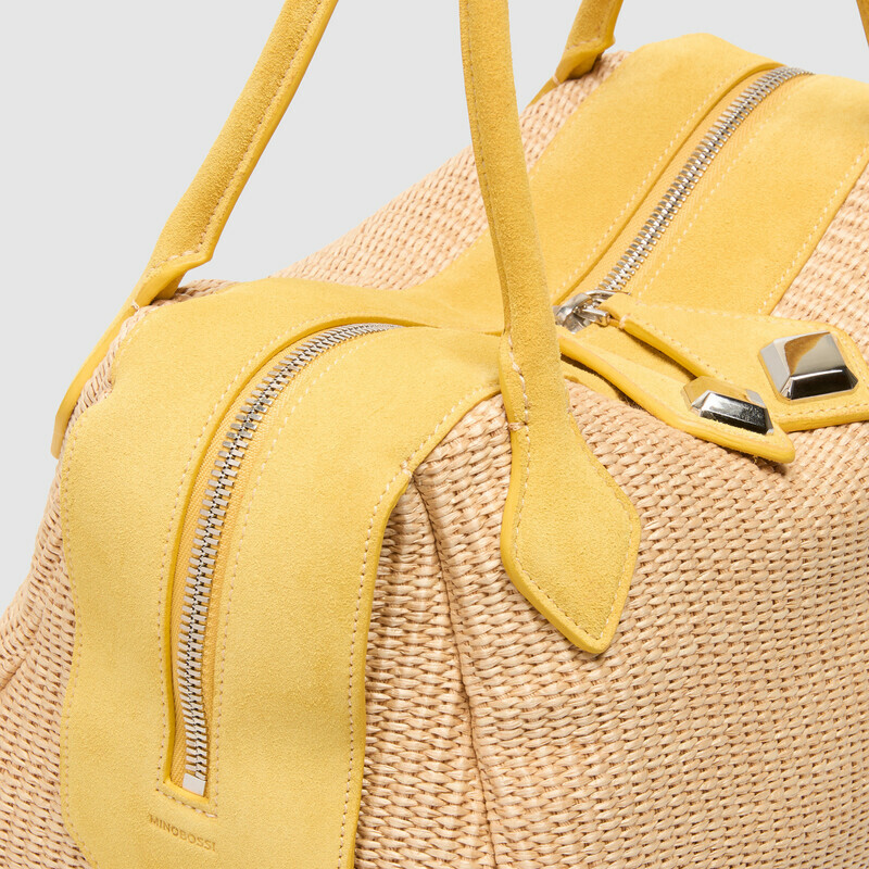 MINOBOSSI Borse ADELE IN RAFIA   banana