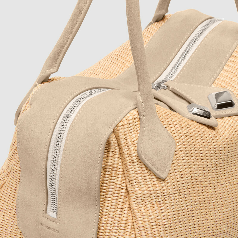 MINOBOSSI Borse ADELE IN RAFIA   latte