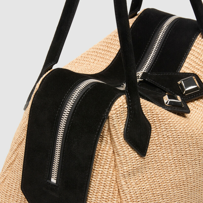 MINOBOSSI Borse ADELE IN RAFIA   nero