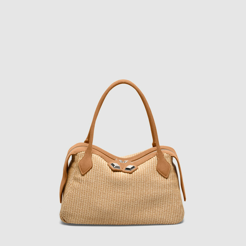 MINOBOSSI Borse ADELE IN RAFIA   rose gold