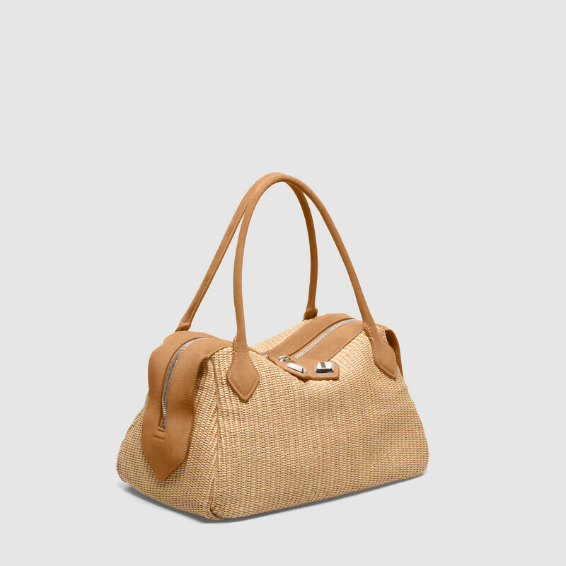 MINOBOSSI Borse ADELE IN RAFIA   rose gold