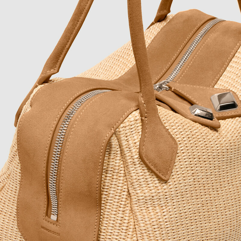 MINOBOSSI Borse ADELE IN RAFIA   rose gold