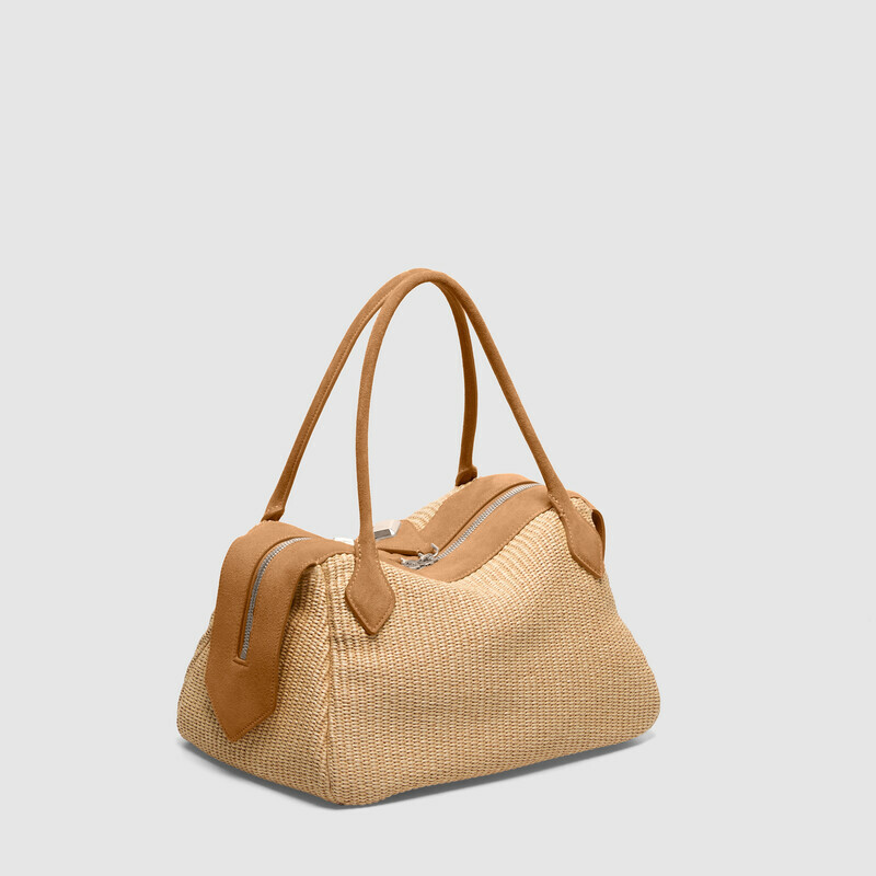 MINOBOSSI Borse ADELE IN RAFIA   rose gold