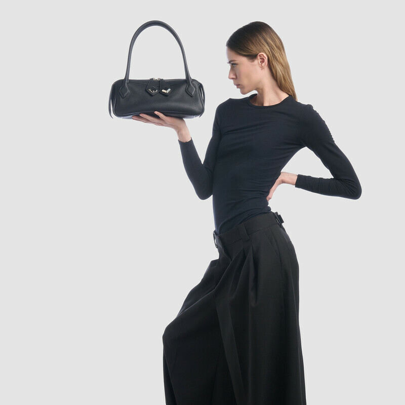 MINOBOSSI Borse ANNA IN VITELLO GRANATO   nero