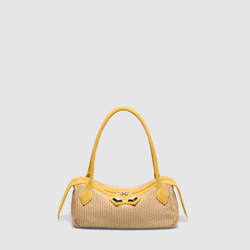 MINOBOSSI Borse ANNA IN RAFIA   banana