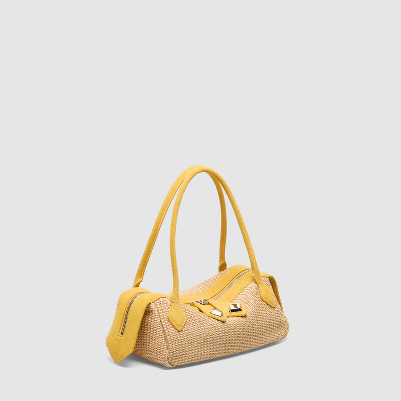 MINOBOSSI Borse ANNA IN RAFIA   banana