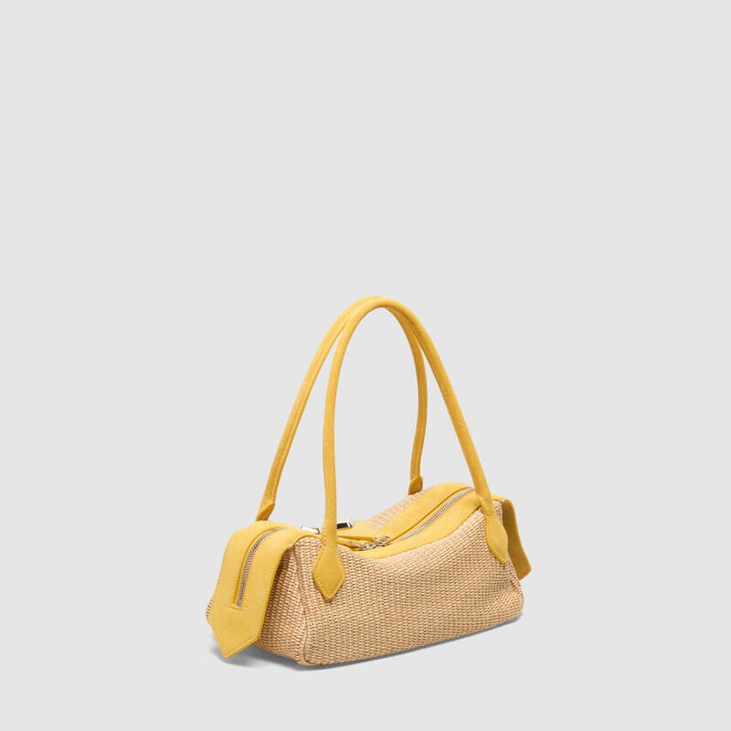 MINOBOSSI Borse ANNA IN RAFIA   banana