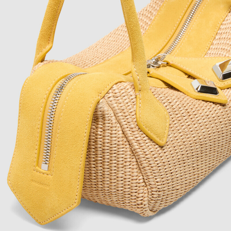 MINOBOSSI Borse ANNA IN RAFIA   banana