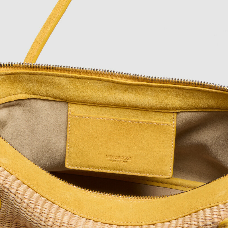 MINOBOSSI Borse ANNA IN RAFIA   banana