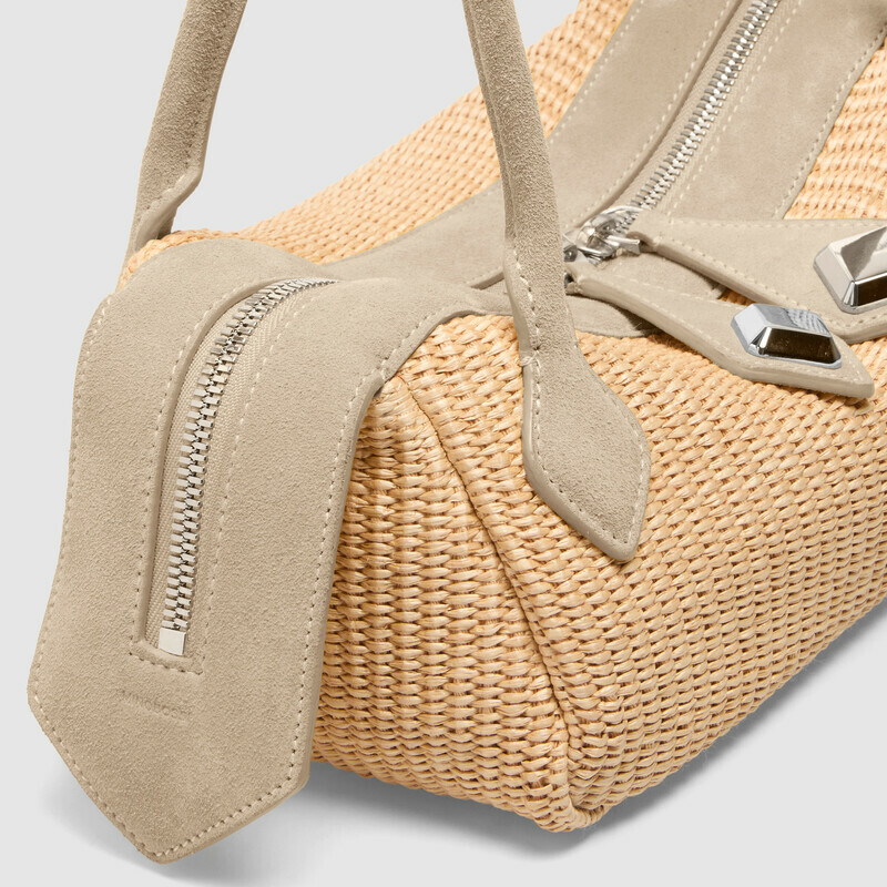 MINOBOSSI Borse ANNA IN RAFIA   latte