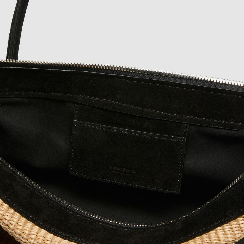MINOBOSSI Borse ANNA IN RAFIA   nero