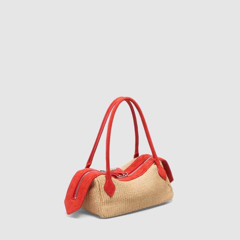 MINOBOSSI Borse ANNA IN RAFIA   rosso