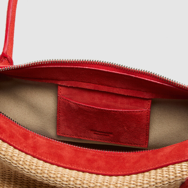 MINOBOSSI Borse ANNA IN RAFIA   rosso