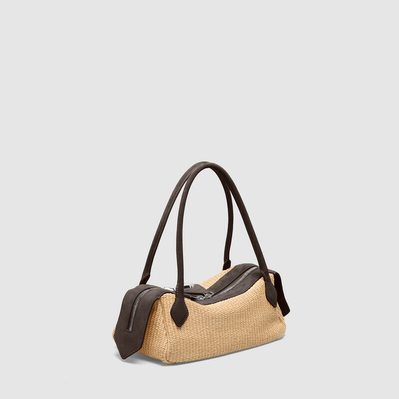 MINOBOSSI Borse ANNA IN RAFIA   testa di moro
