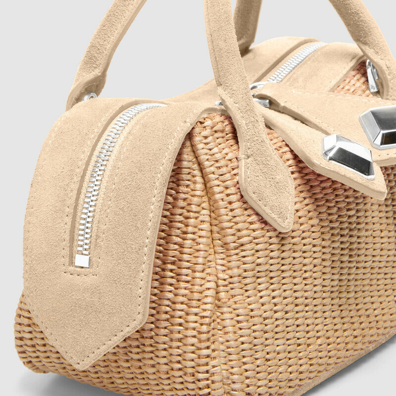 MINOBOSSI Borse ALICE IN RAFIA   latte