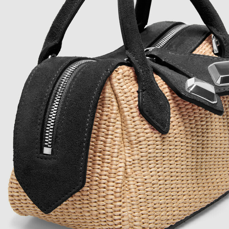 MINOBOSSI Borse ALICE IN RAFIA   nero