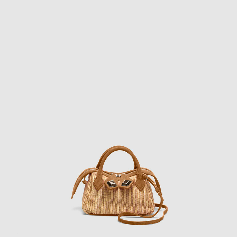 MINOBOSSI Borse ALICE IN RAFIA   rose gold