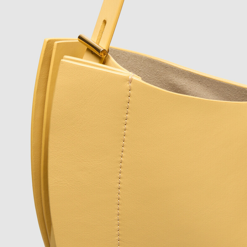 MINOBOSSI Borse LIZZIE IN VITELLO LISCIO   banana