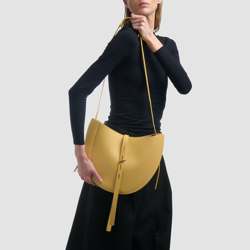 MINOBOSSI Borse LIZZIE IN VITELLO LISCIO   banana