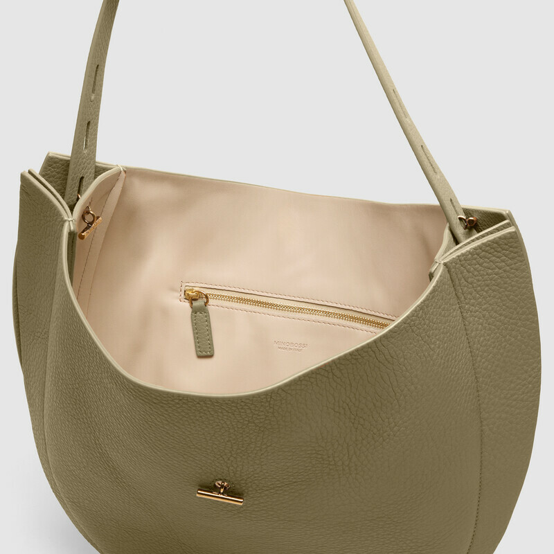 MINOBOSSI Borse LIZ IN VITELLO GRANATO   verde malva