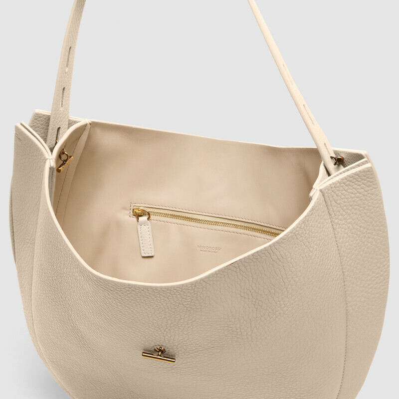 MINOBOSSI Borse LIZ IN VITELLO GRANATO   latte