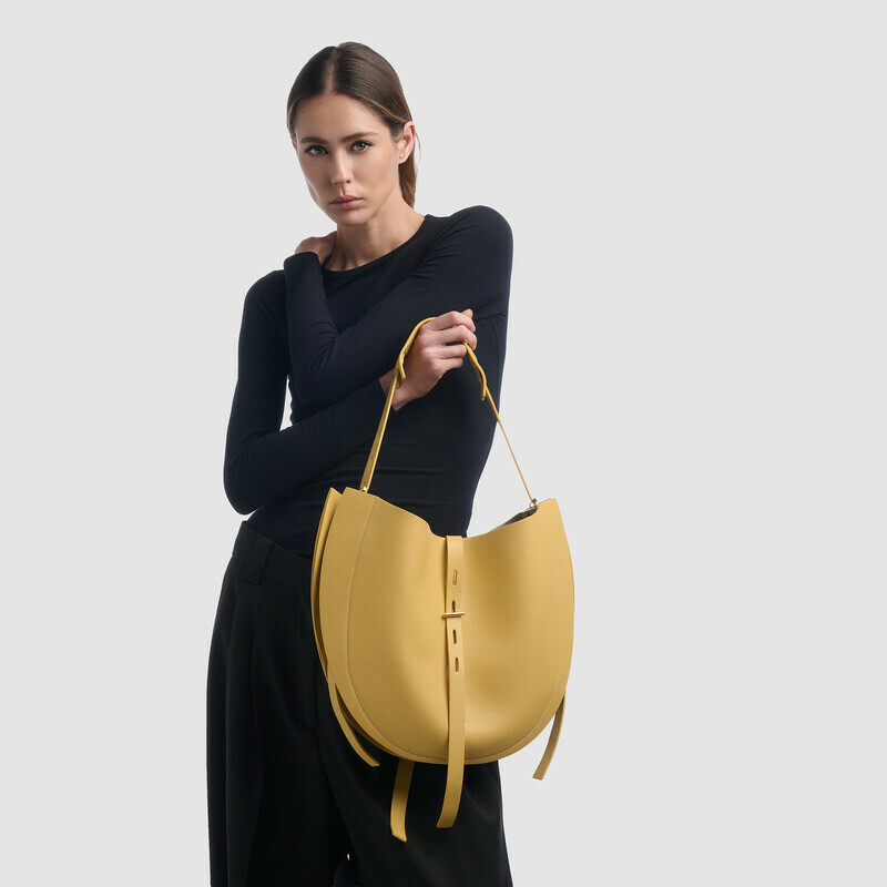 MINOBOSSI Borse Liz in vitello liscio   banana