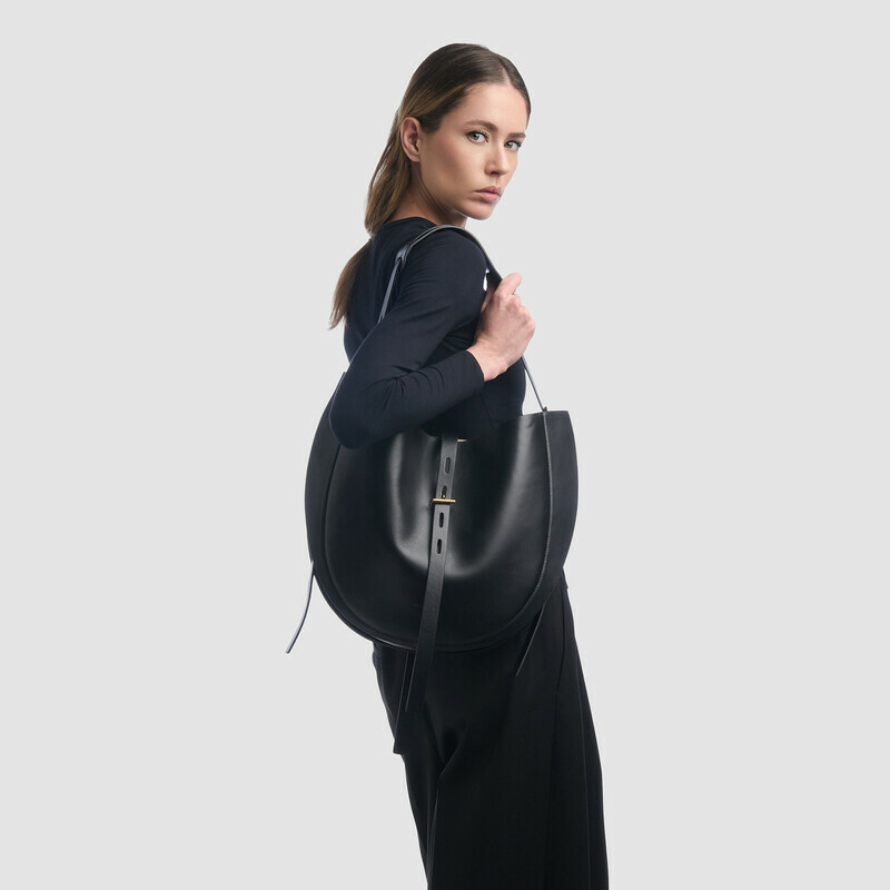 MINOBOSSI Borse Liz in vitello liscio   nero