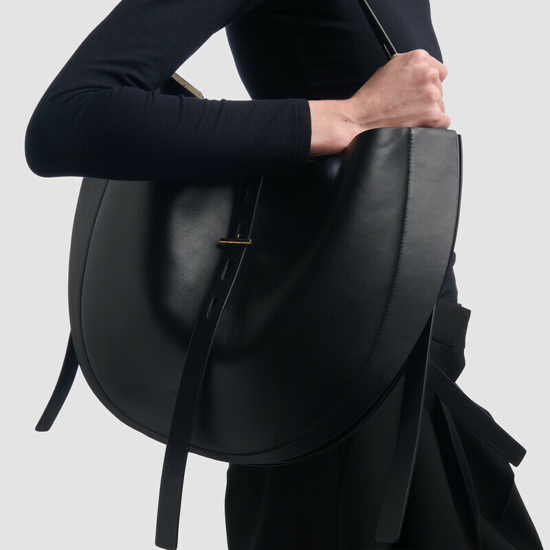 MINOBOSSI Borse Liz in vitello liscio   nero