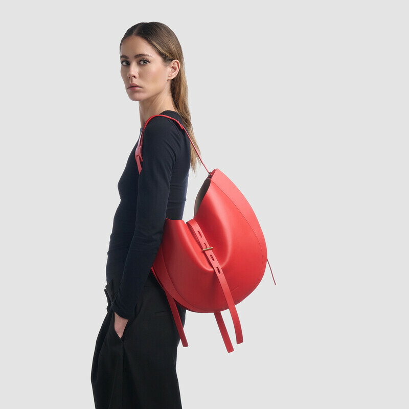 MINOBOSSI Borse Liz in vitello liscio   rosso