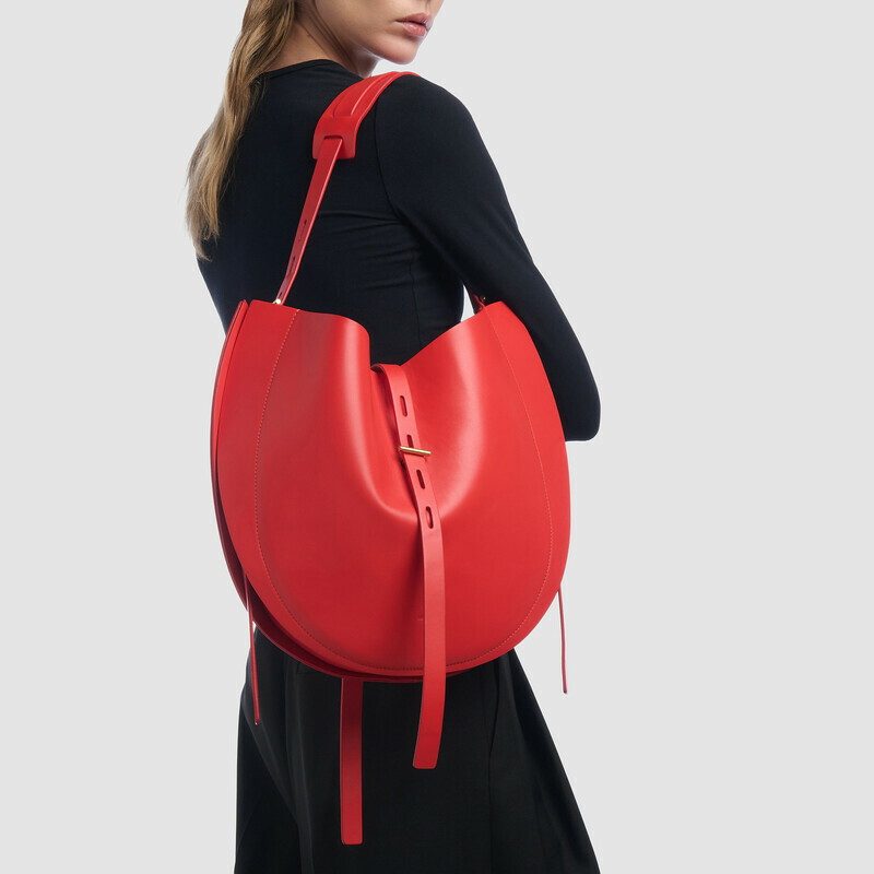 MINOBOSSI Borse Liz in vitello liscio   rosso