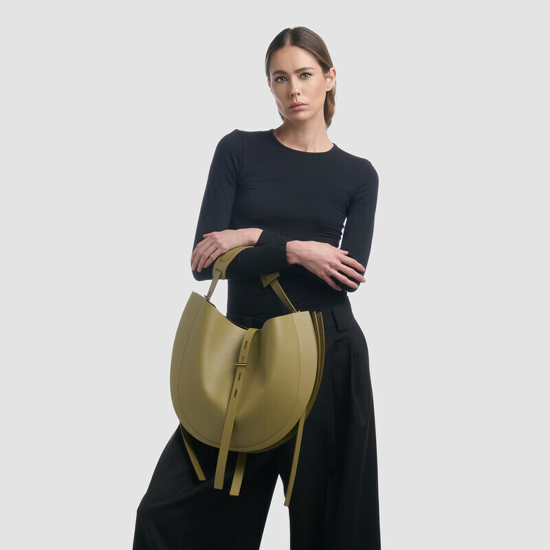 MINOBOSSI Borse Liz in vitello liscio   verde malva