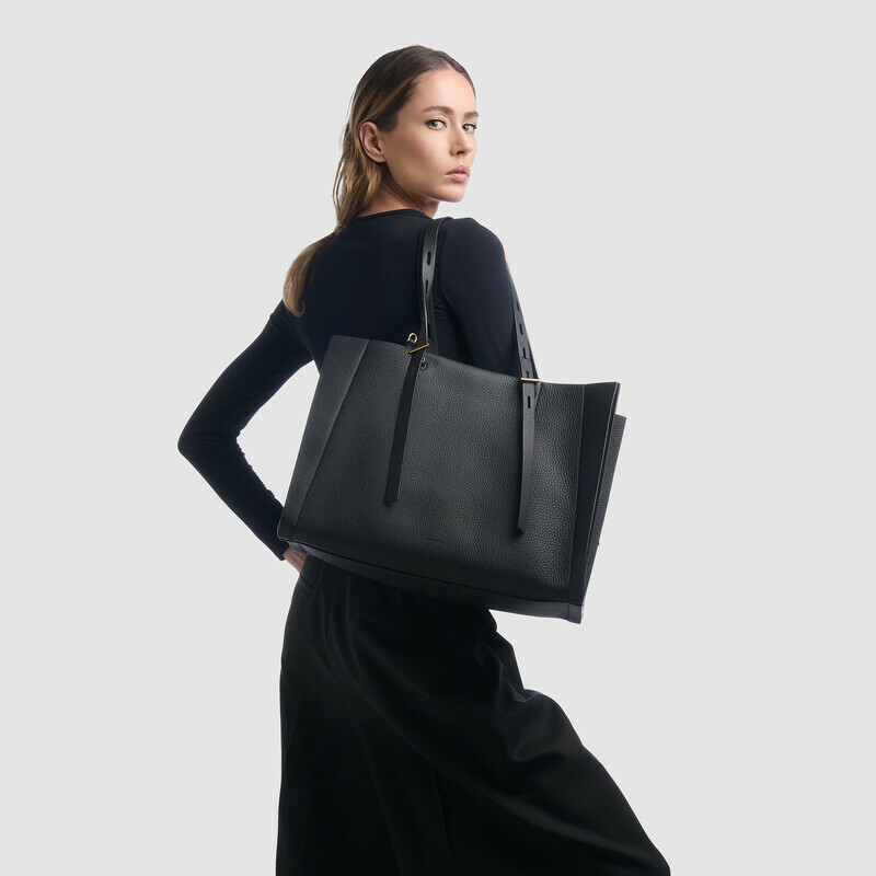 MINOBOSSI Borse PAULA IN VITELLO GRANATO   nero