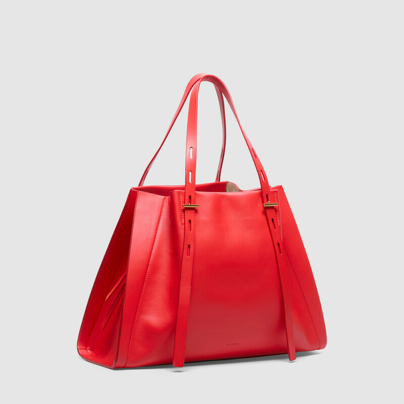 MINOBOSSI Borse PAULA IN VITELLO LISCIO   rosso