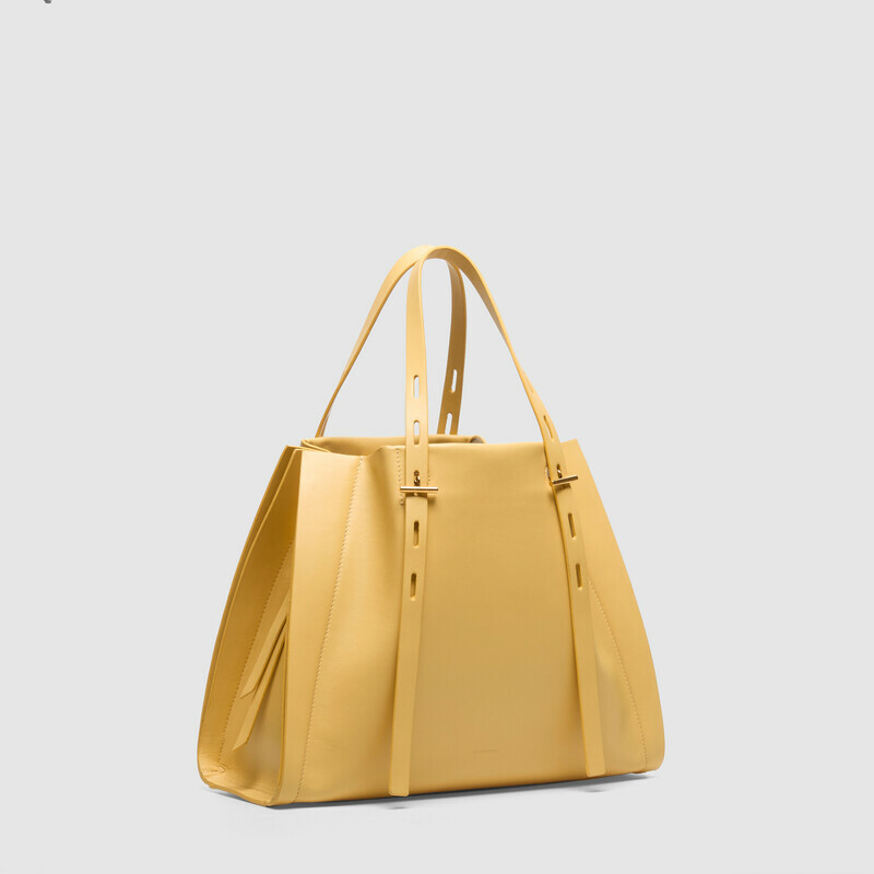 MINOBOSSI Borse PAULETTE IN VITELLO LISCIO   banana