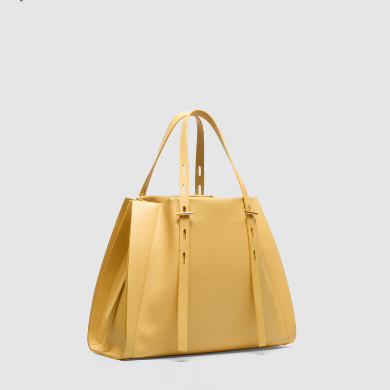 MINOBOSSI Borse PAULETTE IN VITELLO LISCIO   banana