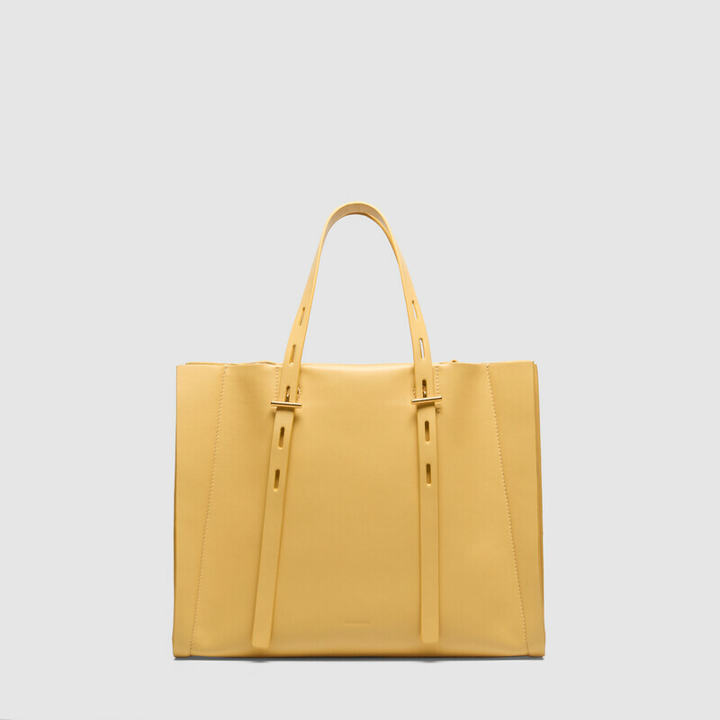 MINOBOSSI Borse PAULETTE IN VITELLO LISCIO   banana