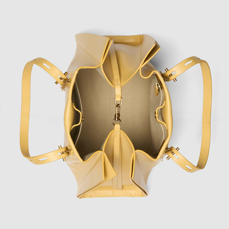 MINOBOSSI Borse PAULETTE IN VITELLO LISCIO   banana