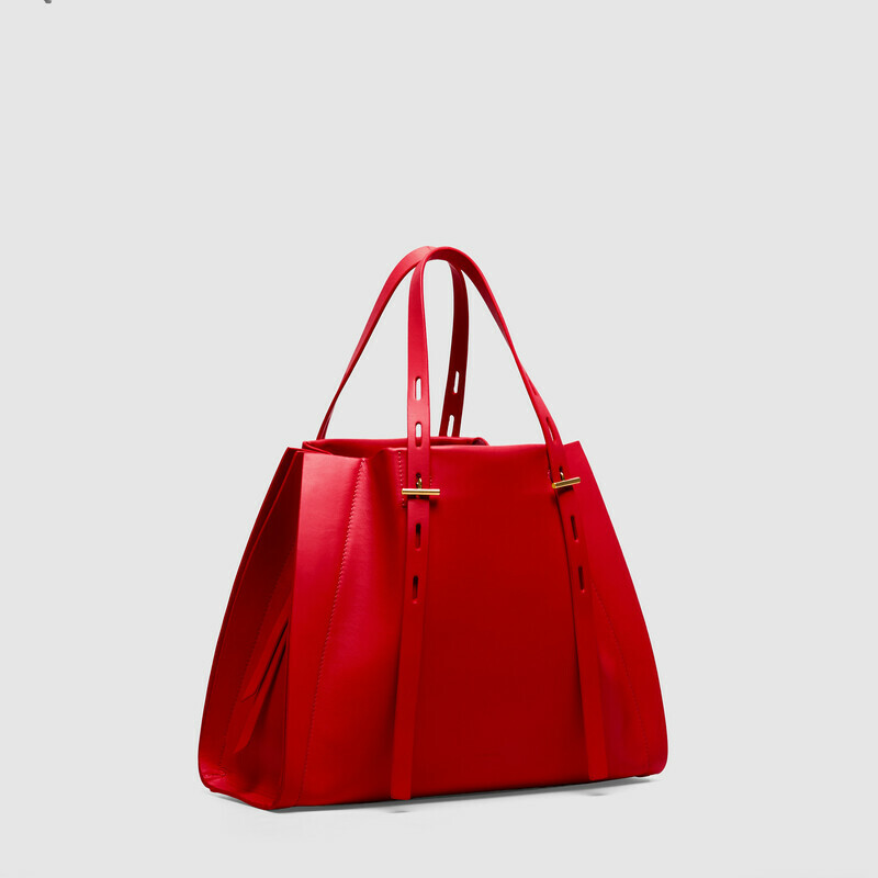 MINOBOSSI Borse PAULETTE IN VITELLO LISCIO   rosso