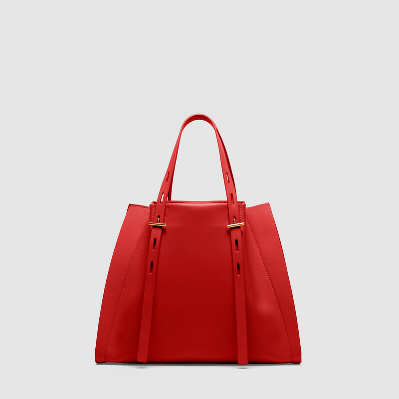 MINOBOSSI Borse PAULETTE IN VITELLO LISCIO   rosso